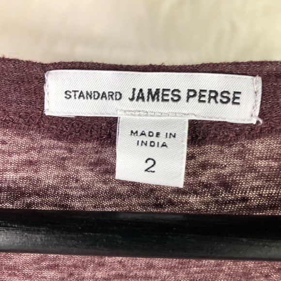 SOLD James Perse Curved Hem Baseball Pullover - Picture 4 of 4